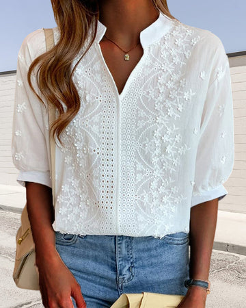 Damen Bluse Puffärmel 1