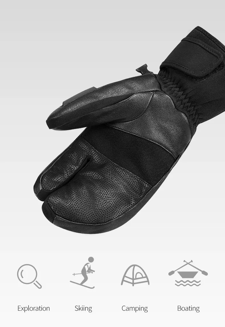 Fritz Weiss Thermo Wind- und Wasserdichte Ski Handschuhe für Damen und Herren | Winter Wintersport - S/M/L/XL