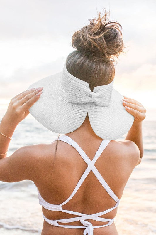 Marianne Schwarz Faltbarer Sonnenschild mit breiter Krempe für Damen | Strand Sommer Reise - Einheitsgrösse