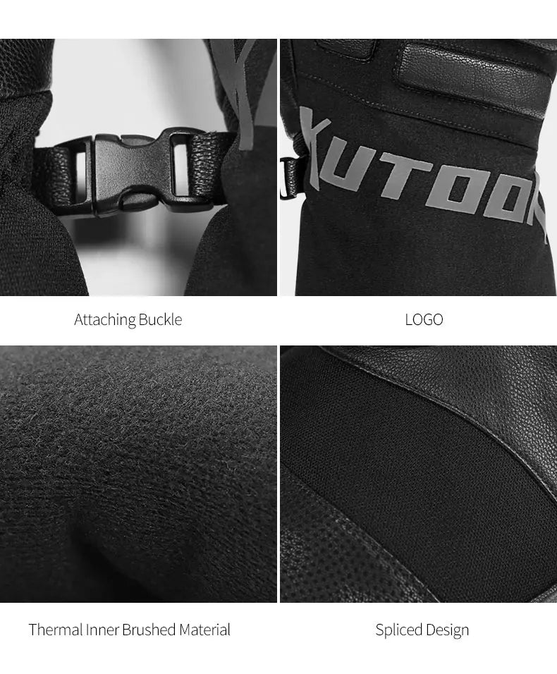 Fritz Weiss Thermo Wind- und Wasserdichte Ski Handschuhe für Damen und Herren | Winter Wintersport - S/M/L/XL
