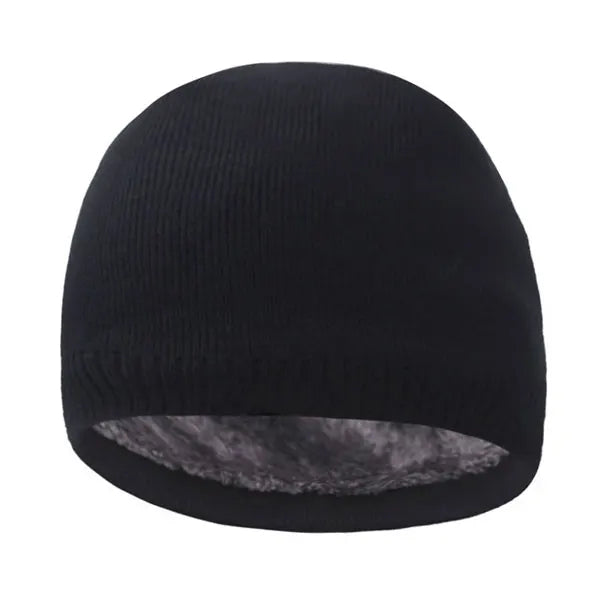 Vätti Schwarz Gefütterte Strickmütze Winter für Damen und Herren | Fleecefutter Einheitsgrösse - Schwarz, Grau, Rot, Marineblau