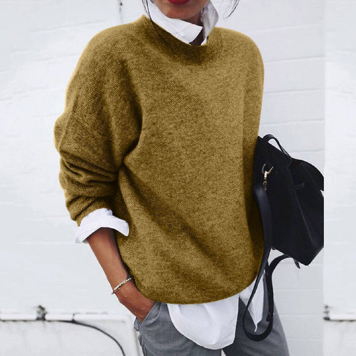 Vreni Blau Weicher Oversized Pullover für Damen | Rundhals Casual Herbst Winter - S/M/L/XL/2XL/3XL/4XL/5XL