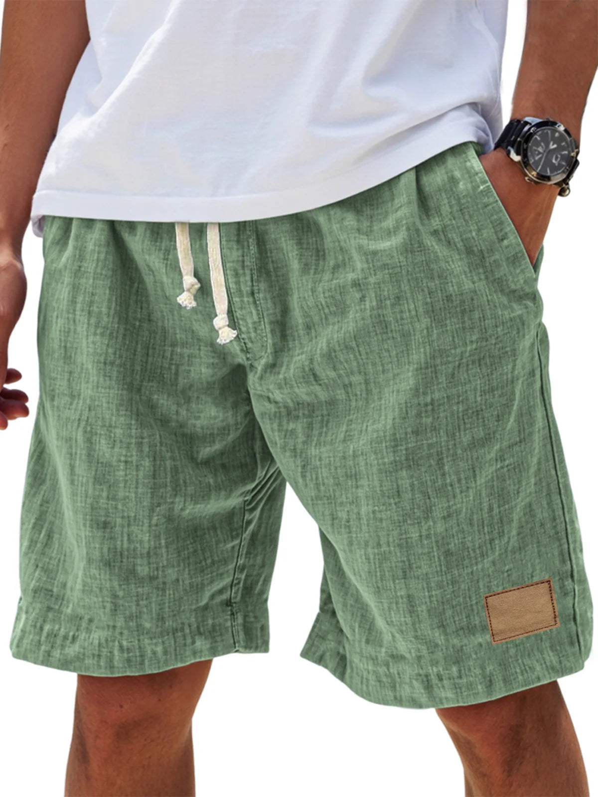 Josef Weiß Linen-Look Relaxed Fit Shorts für Herren | Leichter Sommerstil | Sommer Freizeit - S-5XL