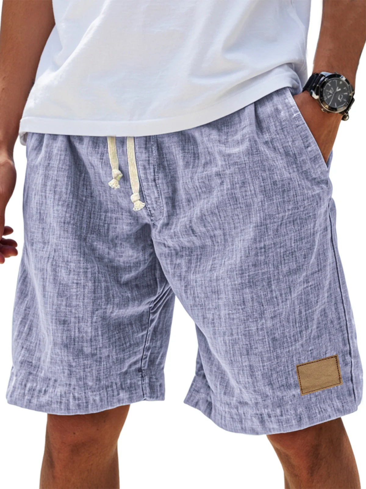 Josef Weiß Linen-Look Relaxed Fit Shorts für Herren | Leichter Sommerstil | Sommer Freizeit - S-5XL