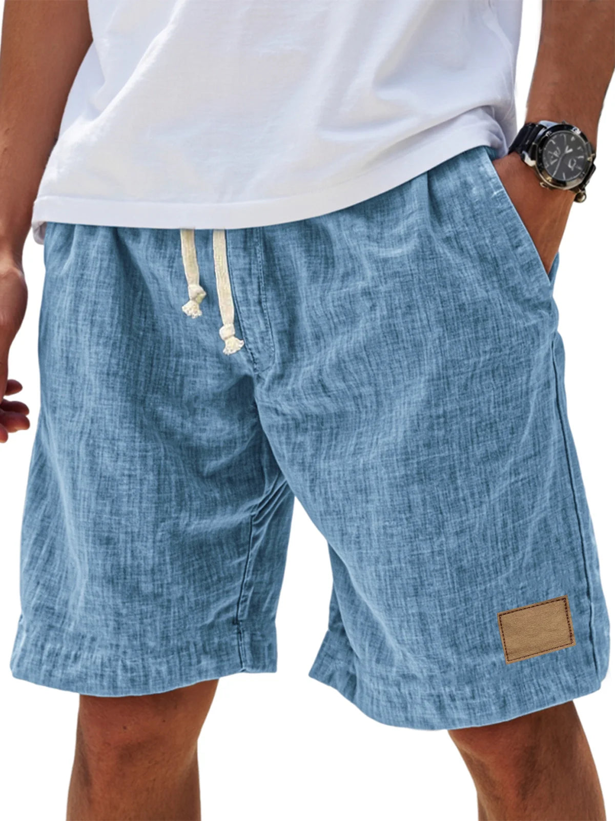 Josef Weiß Linen-Look Relaxed Fit Shorts für Herren | Leichter Sommerstil | Sommer Freizeit - S-5XL