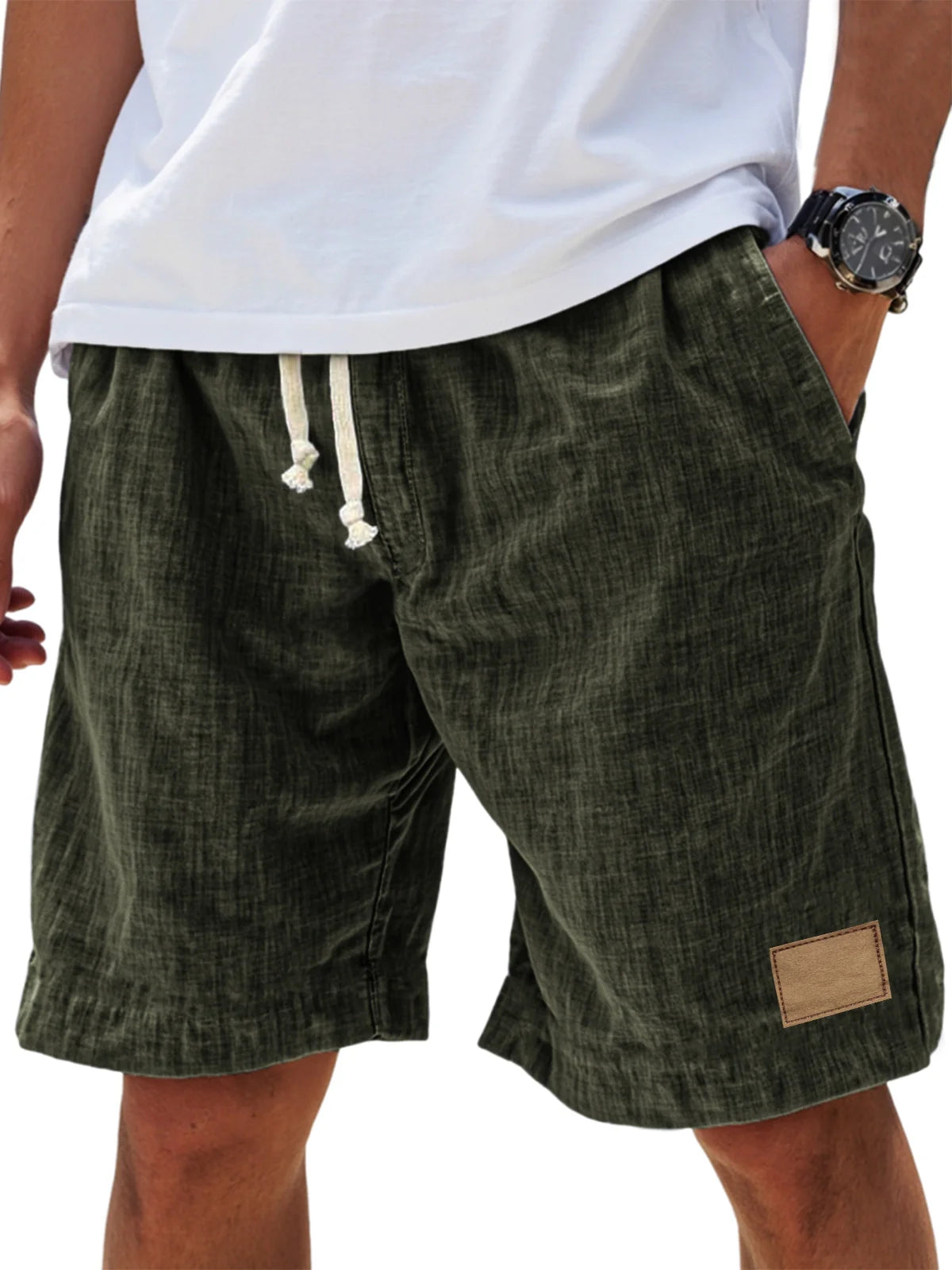 Josef Weiß Linen-Look Relaxed Fit Shorts für Herren | Leichter Sommerstil | Sommer Freizeit - S-5XL