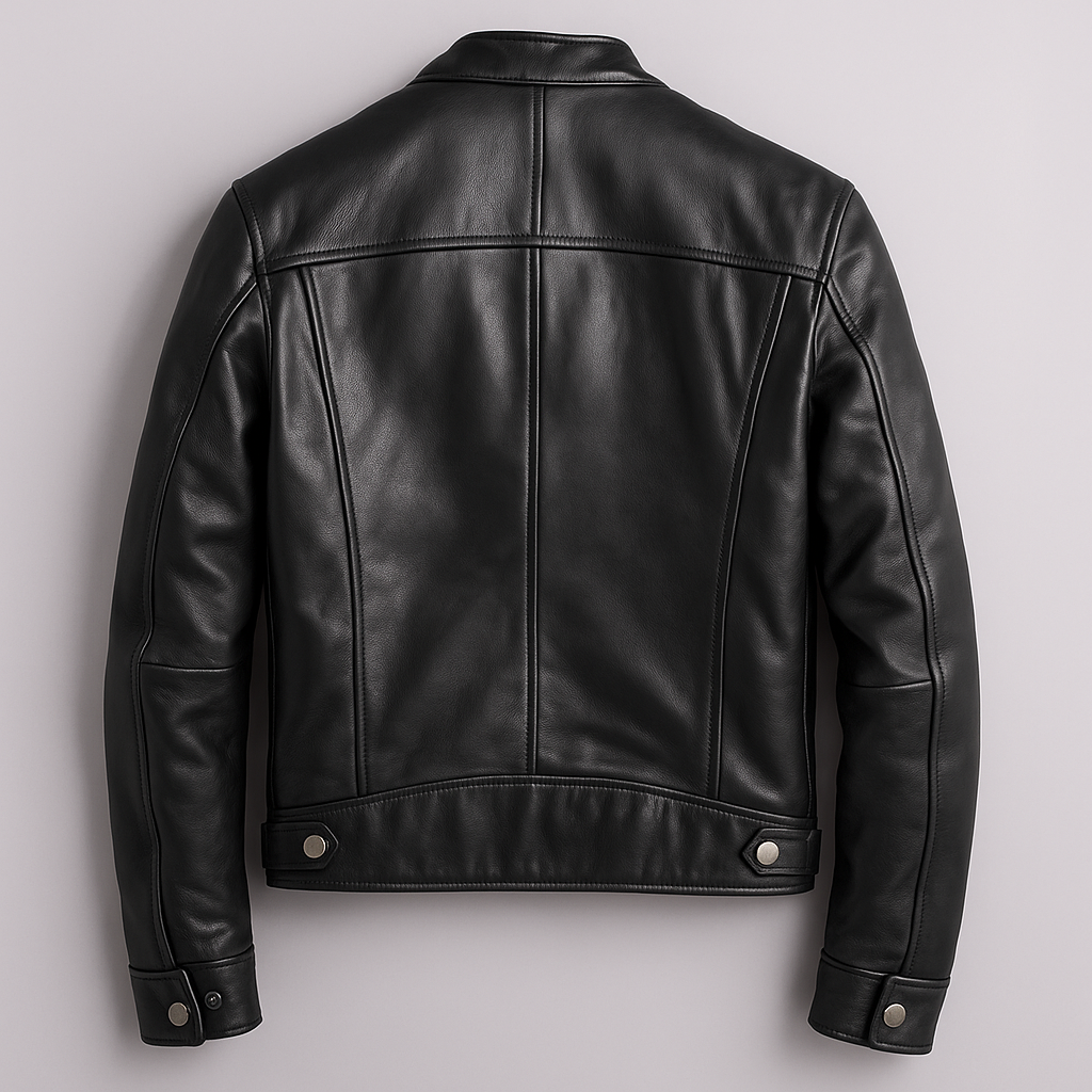 Werner Zigarrenbraun Vintage Leder-Optik Biker-Jacke für Herren | Casual Freizeit Vintage Stil - XS/S/M/L/XL/2XL/3XL