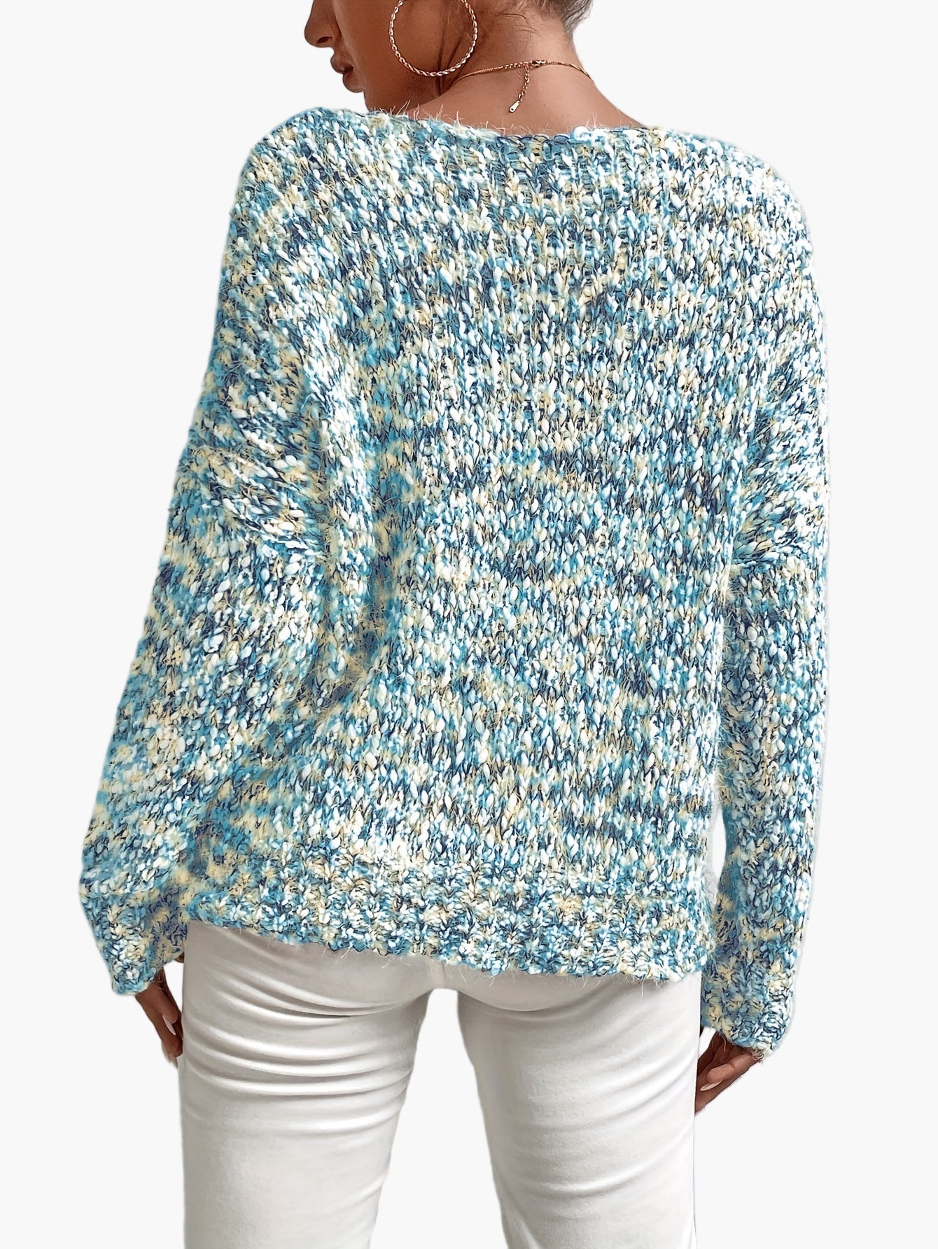 Karin Rot Schulterfreier Grobstrick-Pullover für Damen | Lockerer Casual Stil Winter - XS/S/M/L