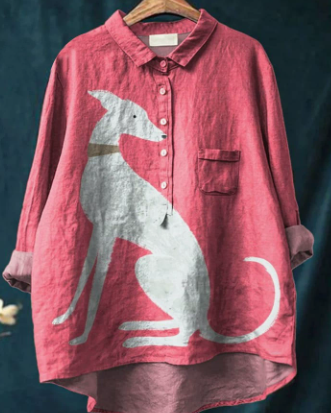 Rosa Damen Hemdbluse | Aquarell Blumenmuster, Oversized- S-5XL