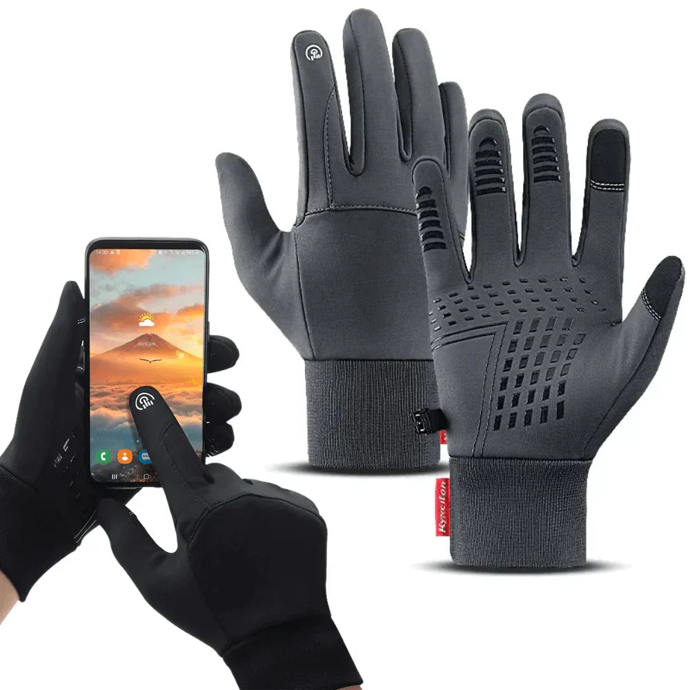 Dieter Schwarz Touchscreen Winterhandschuhe Wasserdicht Atmungsaktiv für Herren | Outdoor Winter Grip - M/L/XL