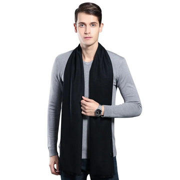 Hansjakob Rot/Grau Karierter Kaschmir-Schal für Herren | Winter Casual Büro - Einheitsgrösse