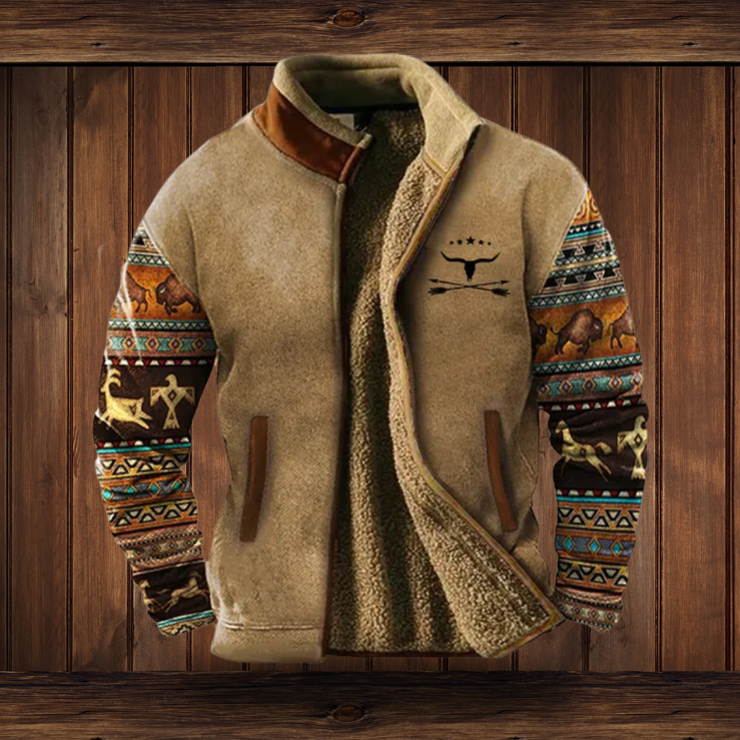Ernst Grün Colourblock Fleece-Jacke für Herren | Patchwork Reissverschluss Freizeit - S-5XL