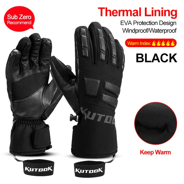Fritz Weiss Thermo Wind- und Wasserdichte Ski Handschuhe für Damen und Herren | Winter Wintersport - S/M/L/XL