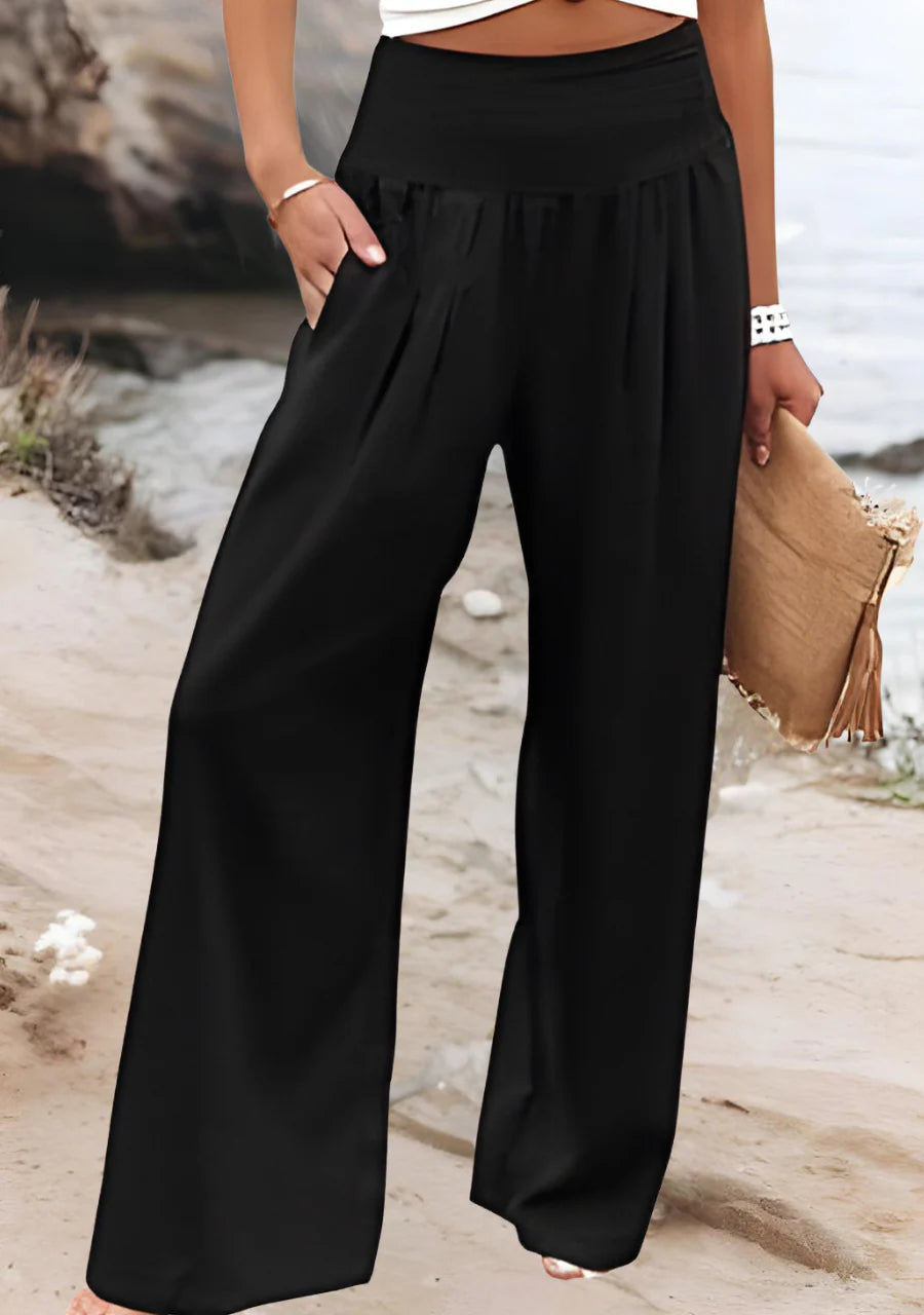 Aria | Fließende Hose mit weitem Bein