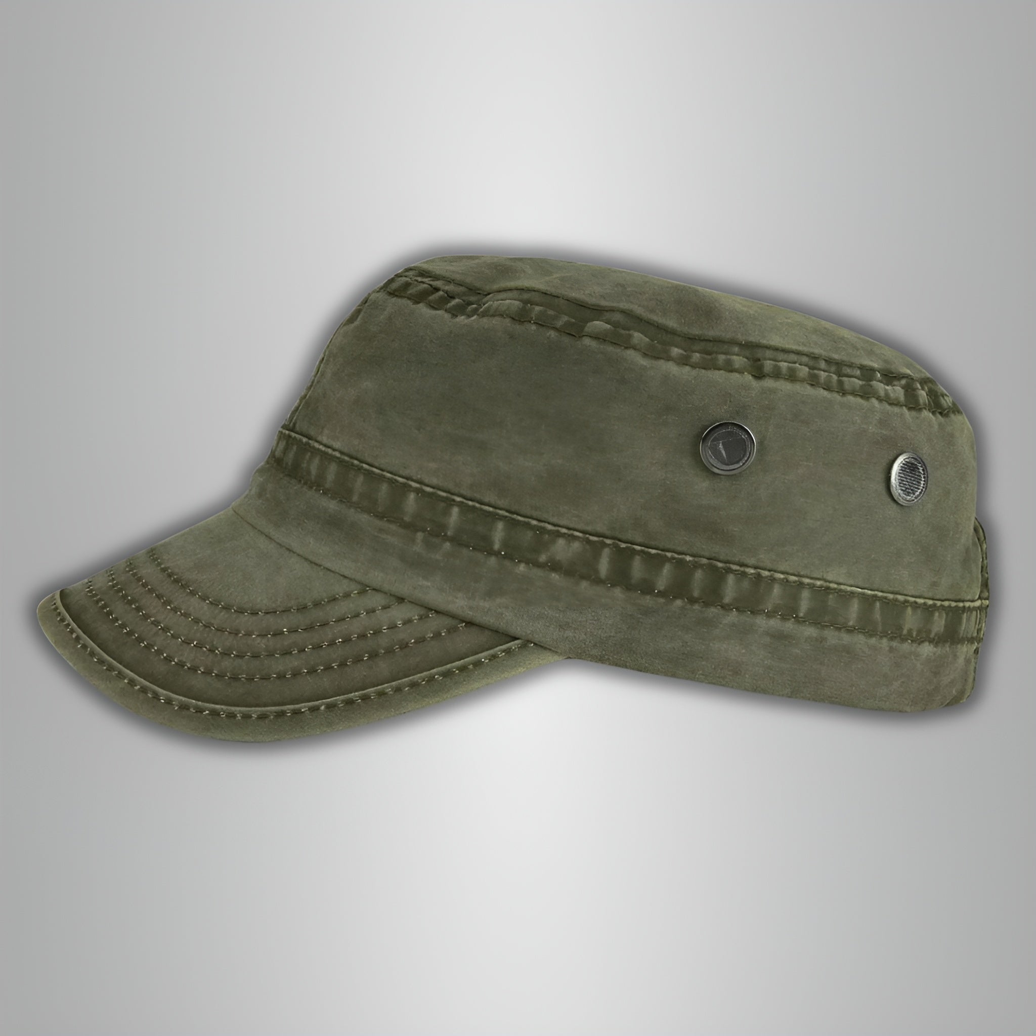 Hansruedi Blau Vintage Baumwoll Militärcap für Herren | Casual Outdoor Stil - Einheitsgrösse verstellbar