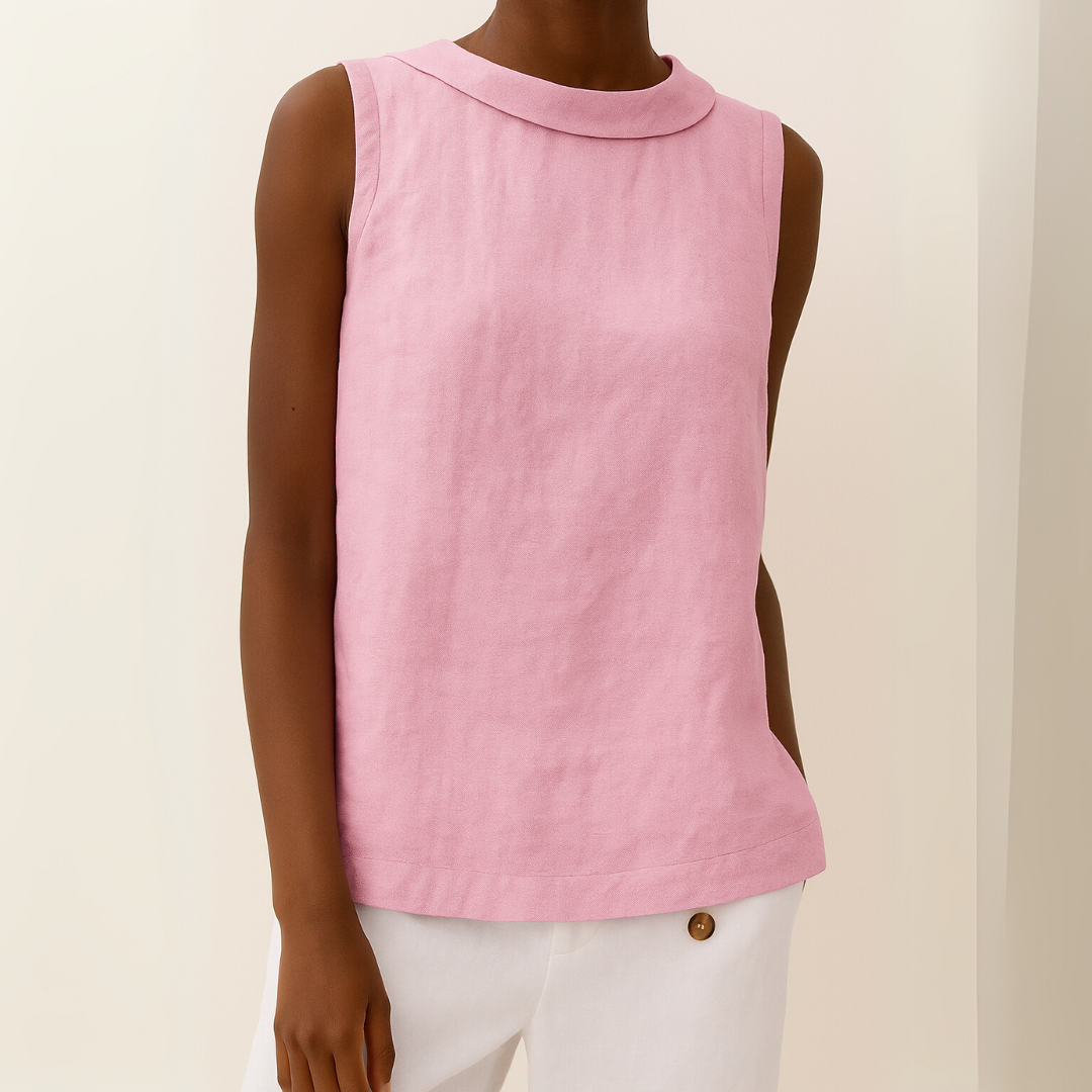 Heidi Grau Ärmellose Bluse mit Rollkragen für Damen | Eleganter Sommerfit | Alltag und Reisen - S/M/L/XL/2XL/3XL