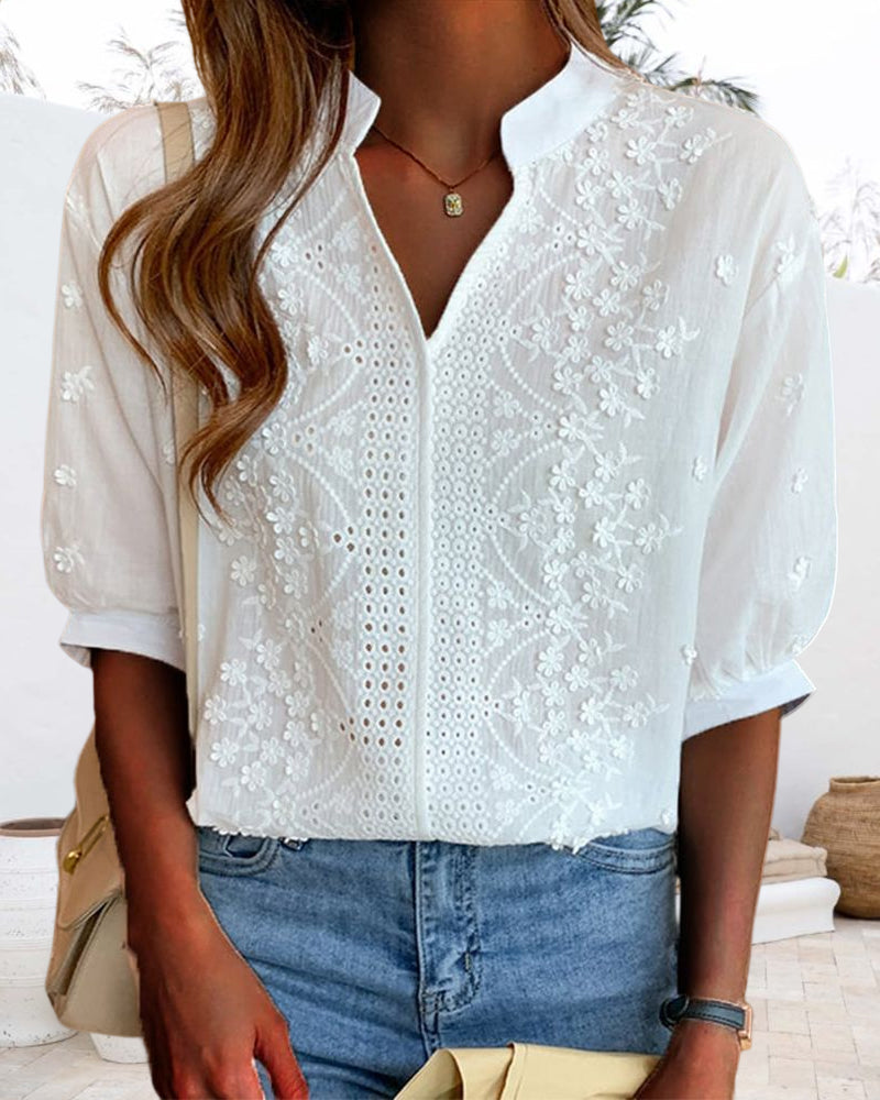 Damen Bluse Puffärmel 2