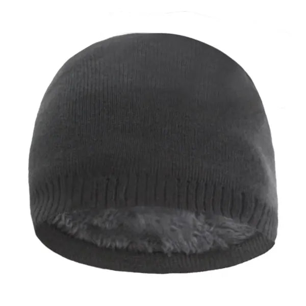 Vätti Schwarz Gefütterte Strickmütze Winter für Damen und Herren | Fleecefutter Einheitsgrösse - Schwarz, Grau, Rot, Marineblau