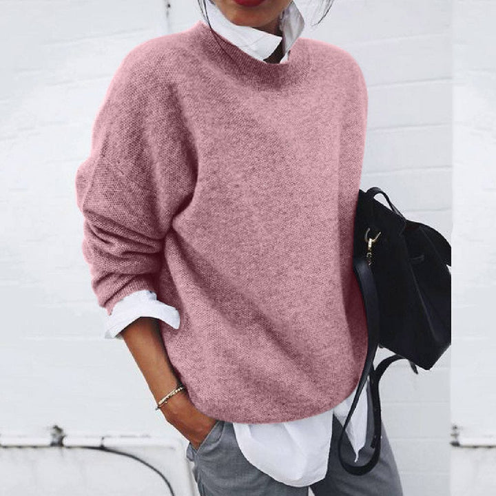 Vreni Blau Weicher Oversized Pullover für Damen | Rundhals Casual Herbst Winter - S/M/L/XL/2XL/3XL/4XL/5XL