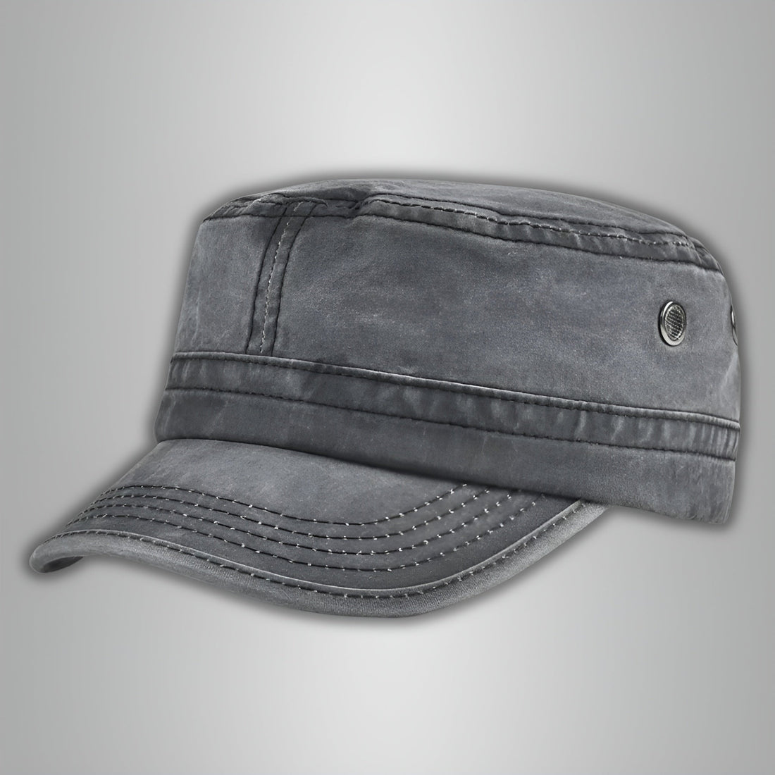 Hansruedi Blau Vintage Baumwoll Militärcap für Herren | Casual Outdoor Stil - Einheitsgrösse verstellbar