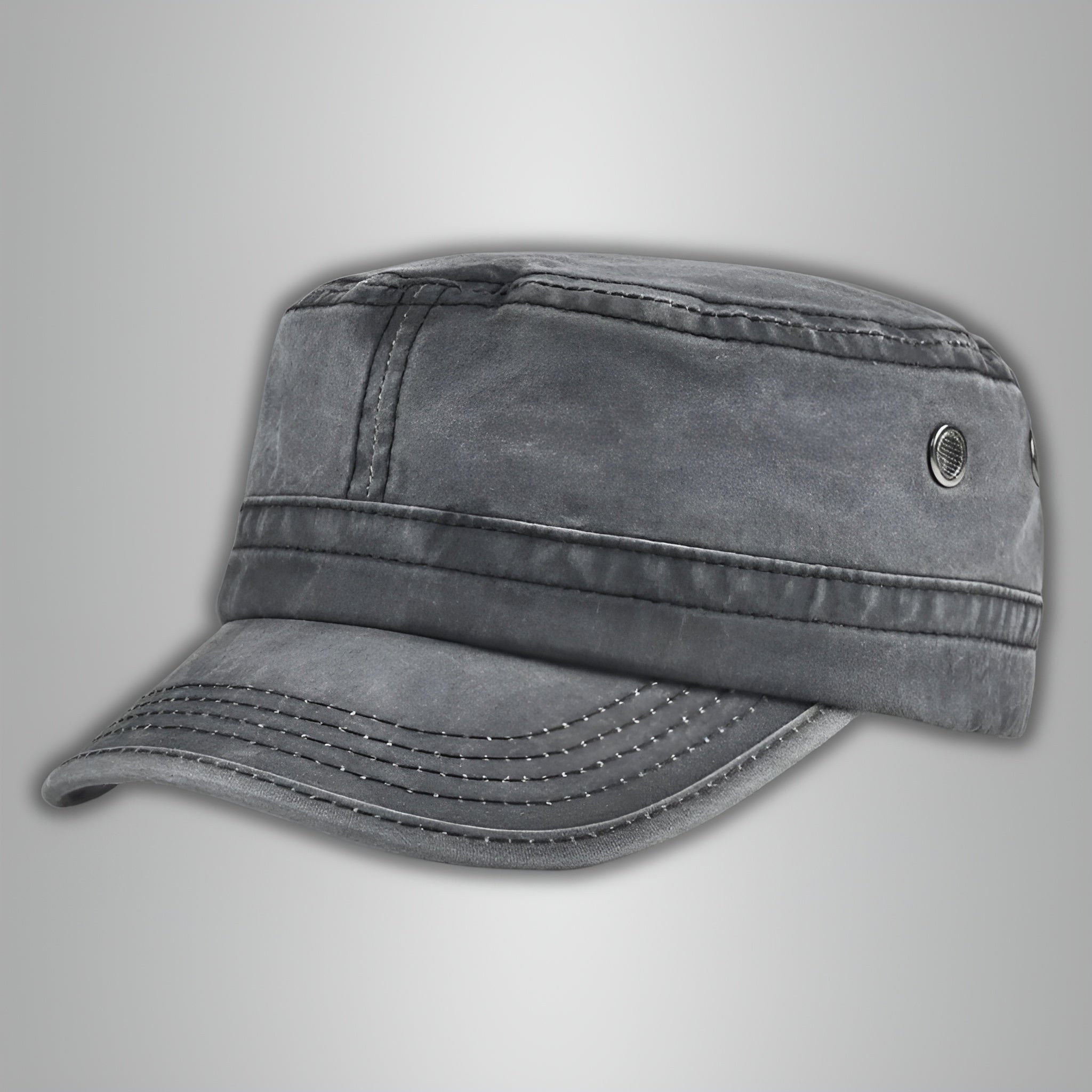 Hansruedi Blau Vintage Baumwoll Militärcap für Herren | Casual Outdoor Stil - Einheitsgrösse verstellbar