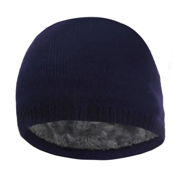 Vätti Schwarz Gefütterte Strickmütze Winter für Damen und Herren | Fleecefutter Einheitsgrösse - Schwarz, Grau, Rot, Marineblau
