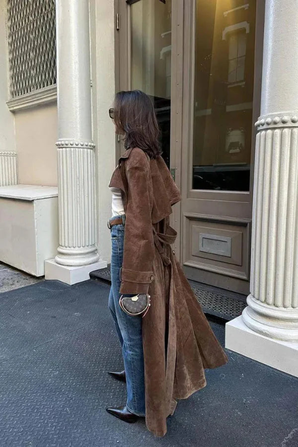 Katlyn | Leder Trenchcoat