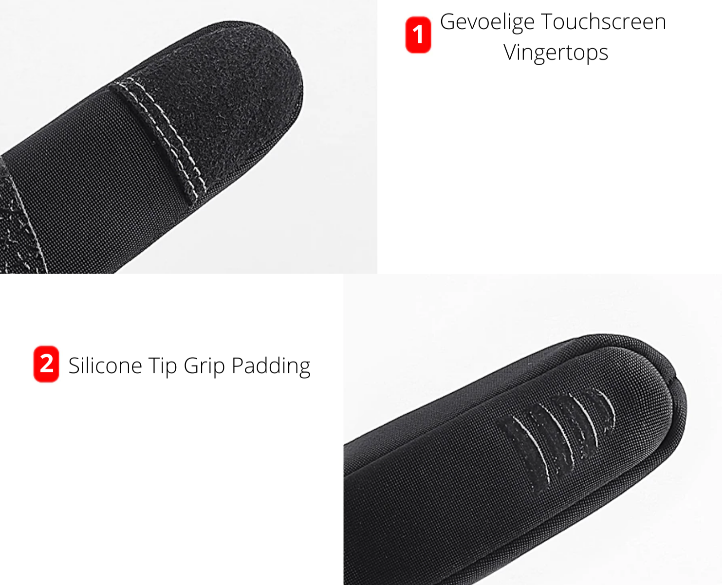 Werner Schwarz Winddichte Wasserabweisende Touchscreen-Handschuhe für Herren | Winter Outdoor Fleece-Innenseite - S/M/L