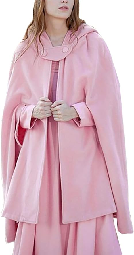 Regula Rot Vintage Kapuzenumhang für Damen | Cape mit Kapuze Festlich - S/M/L/XL