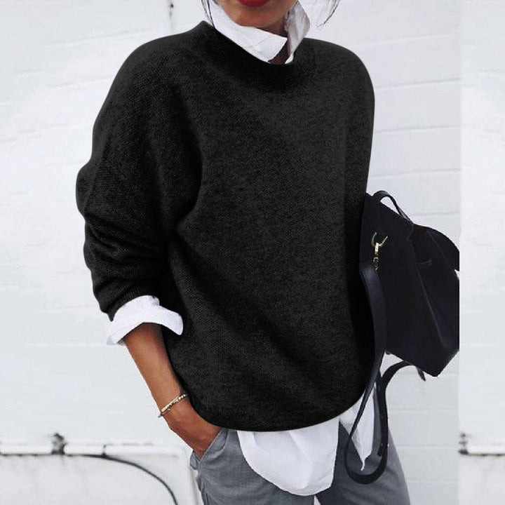 Vreni Blau Weicher Oversized Pullover für Damen | Rundhals Casual Herbst Winter - S/M/L/XL/2XL/3XL/4XL/5XL