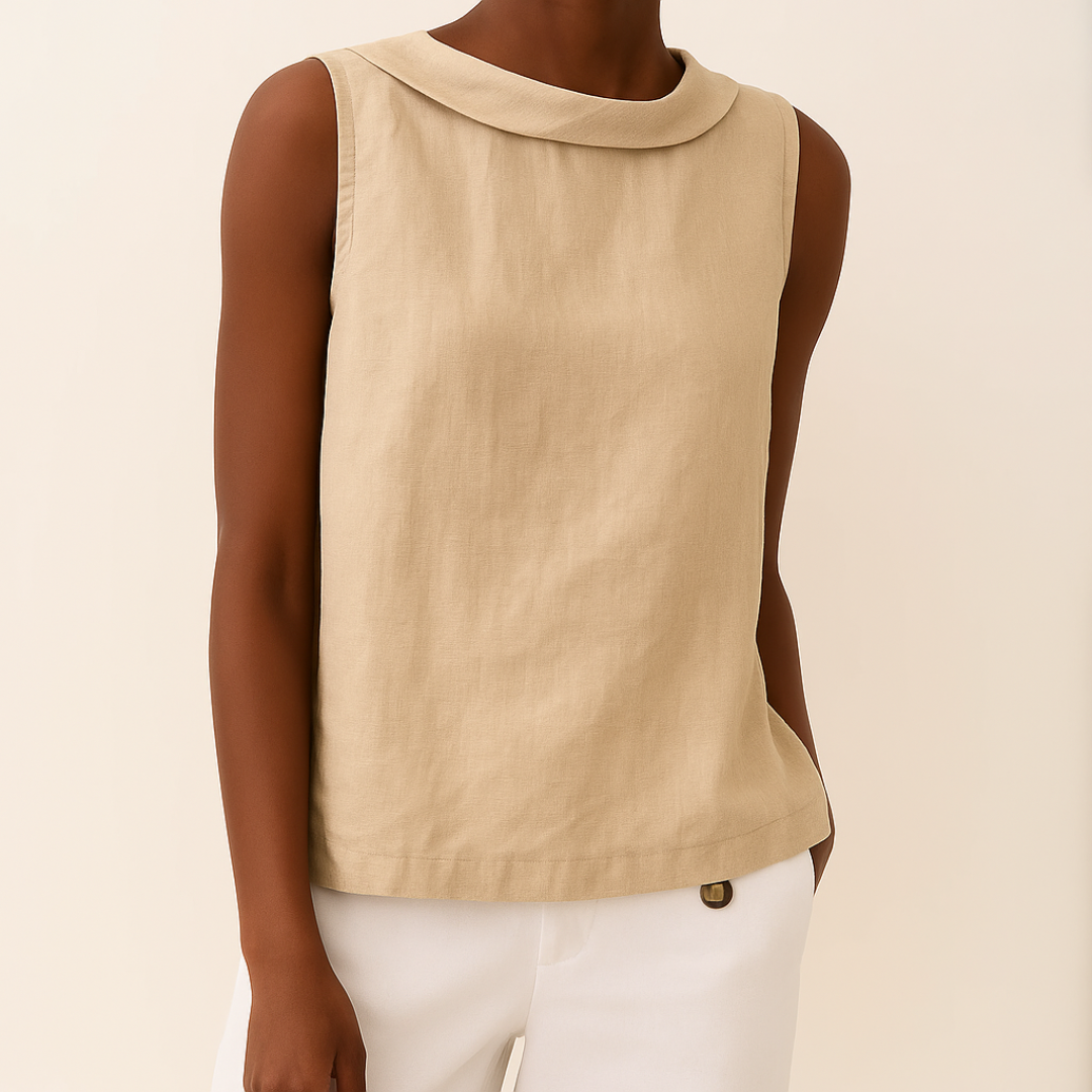 Heidi Grau Ärmellose Bluse mit Rollkragen für Damen | Eleganter Sommerfit | Alltag und Reisen - S/M/L/XL/2XL/3XL