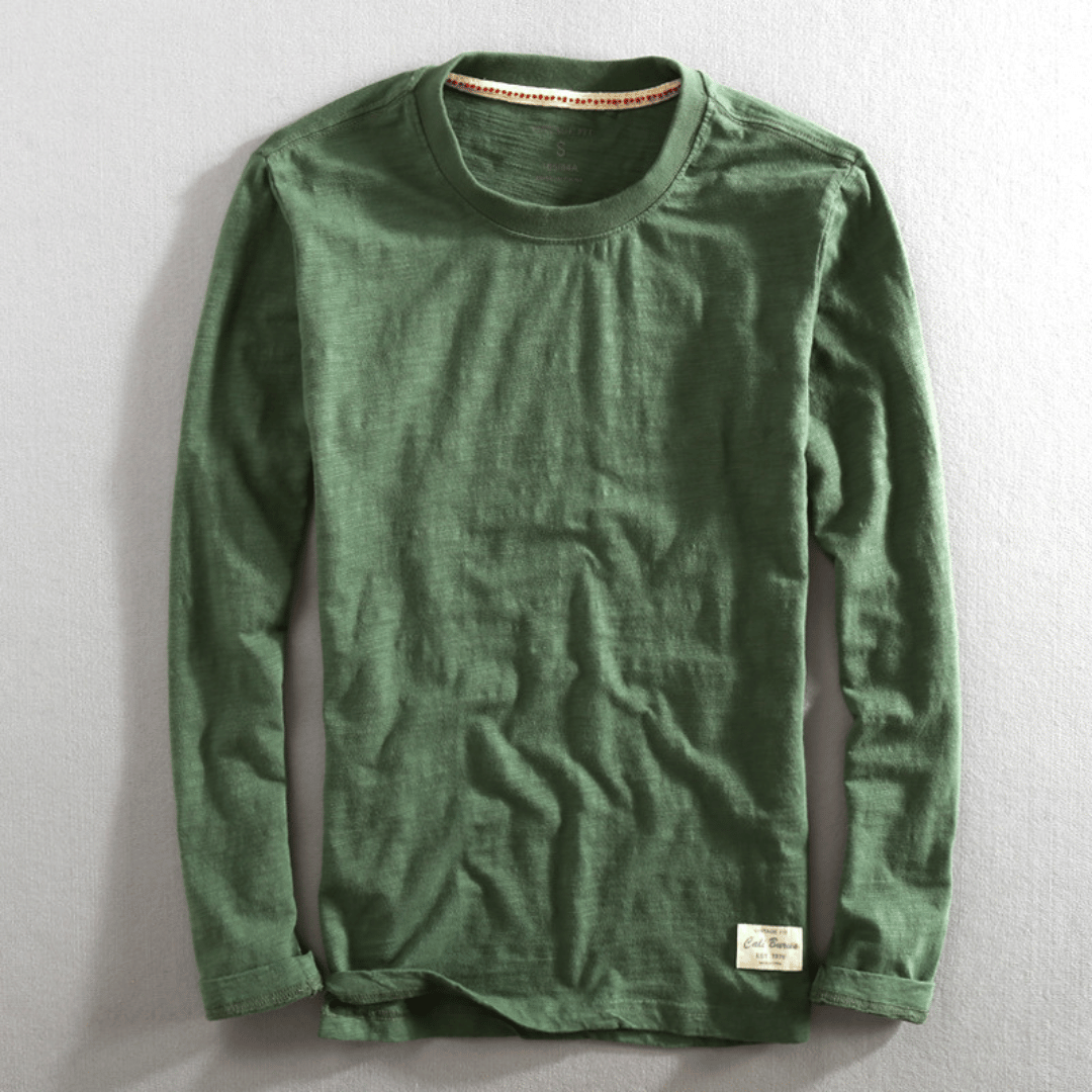 Werner Mitternachtsmarine Baumwoll Langarm-Shirt für Herren | Bequemer Vintage-Fit | Alltag & Freizeit - S/M/L/XL/2XL