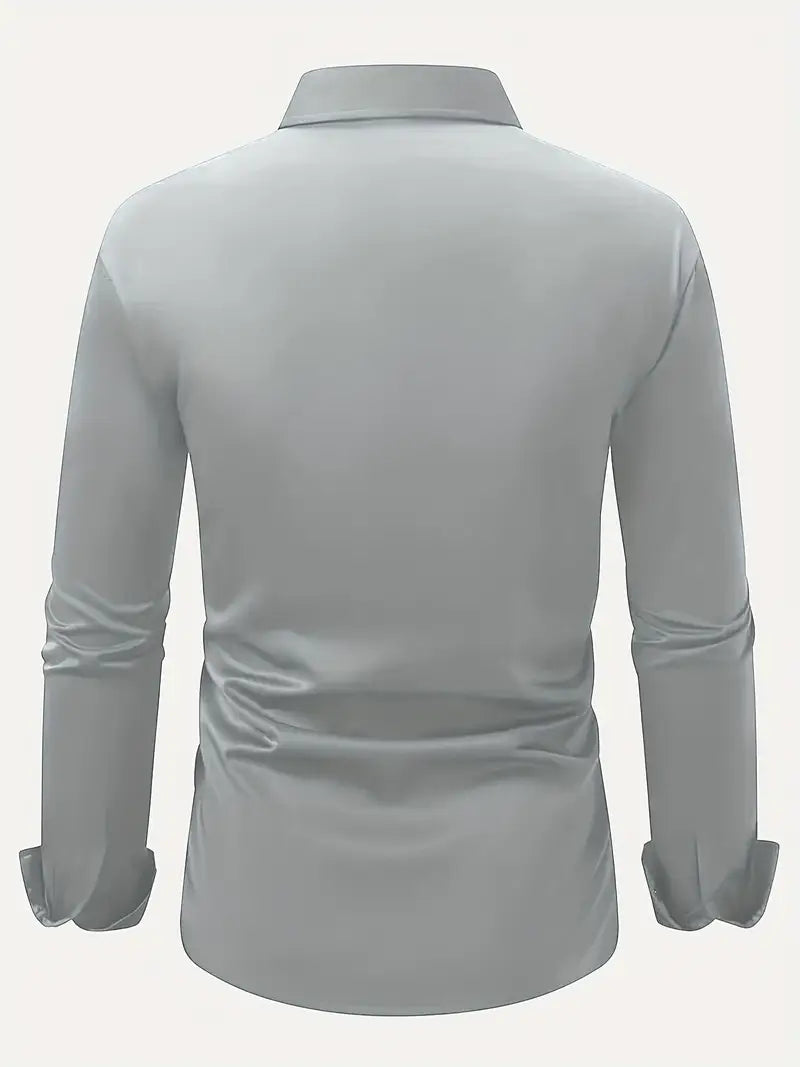 Dieter Schwarz Slim Fit Langarm-Hemd für Herren | Atmungsaktiv Elegant | Business und Smart-Casual - S-4XL