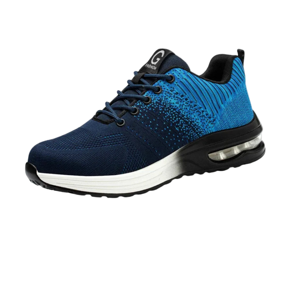 Rosemarie Schwarz/Blau Sicherheitsschuhe mit Stahlkappe für Damen | Leichter Sneaker-Stil | Rutschfeste Sohle - 35-46