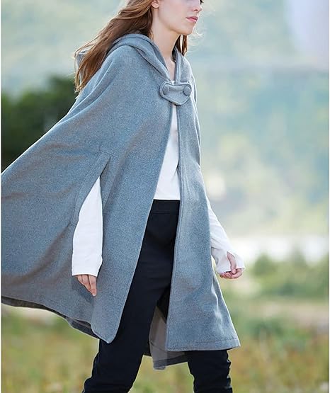 Regula Rot Vintage Kapuzenumhang für Damen | Cape mit Kapuze Festlich - S/M/L/XL