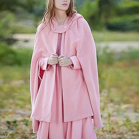 Regula Rot Vintage Kapuzenumhang für Damen | Cape mit Kapuze Festlich - S/M/L/XL