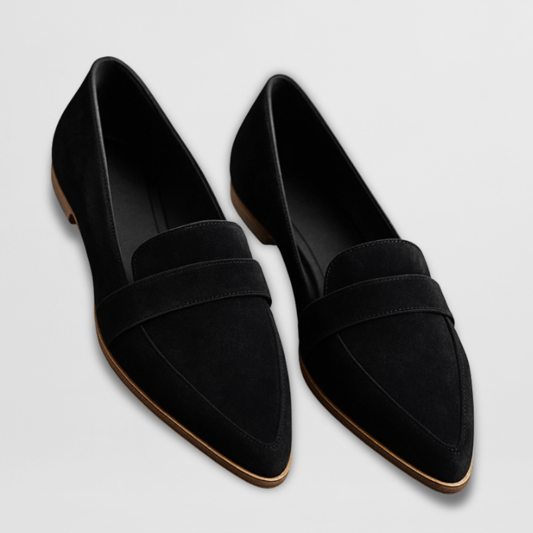 Regula Khaki Orthopädische Wildleder-Loafer für Damen | Weicher Komfort | Alltag und Büro | Spitzer Zehenbereich - Gr. 4-11