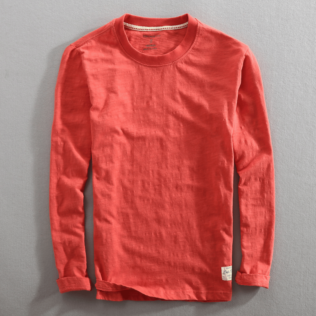 Werner Mitternachtsmarine Baumwoll Langarm-Shirt für Herren | Bequemer Vintage-Fit | Alltag & Freizeit - S/M/L/XL/2XL
