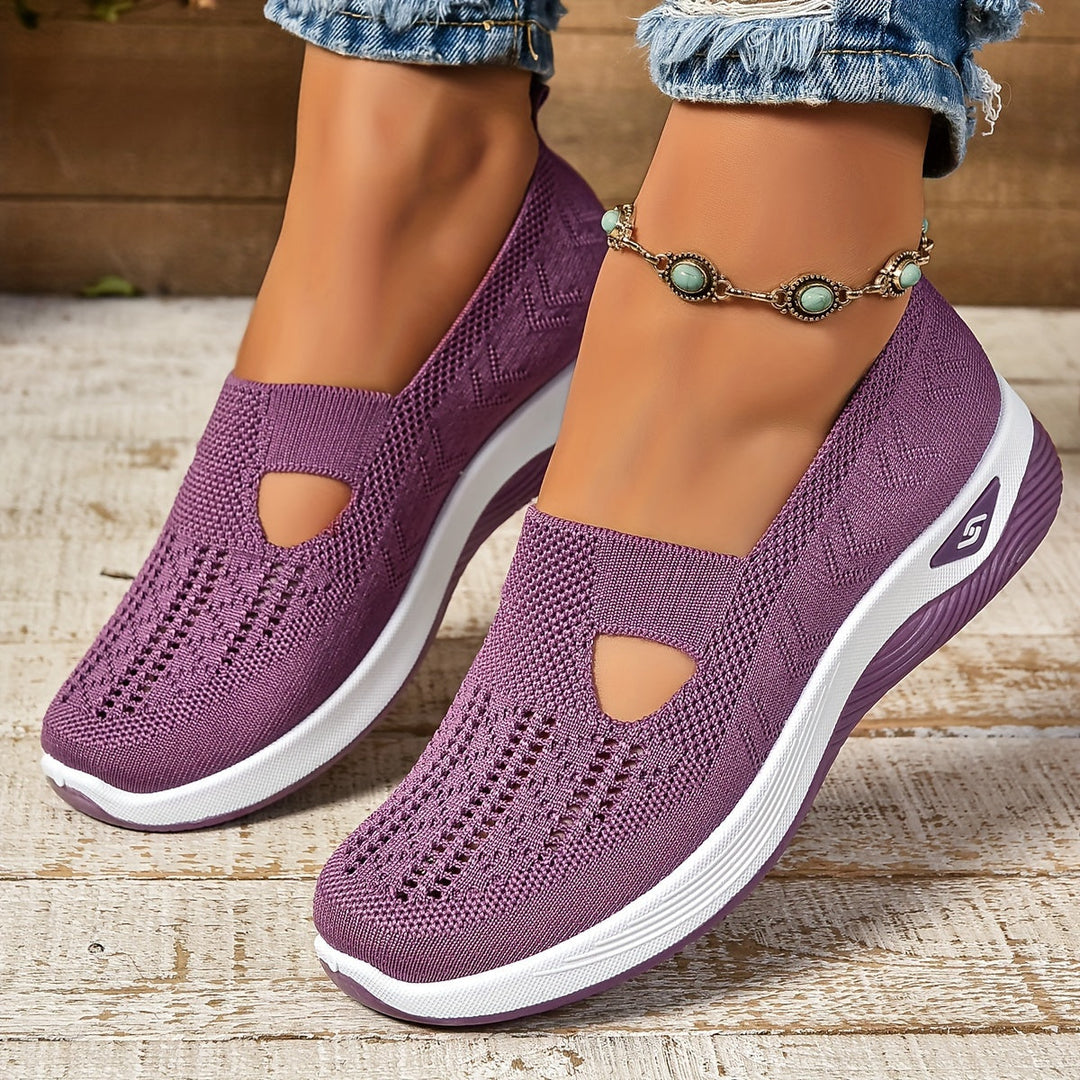 Heidi Grün Atmungsaktive Slip-on Komfort-Sneaker für Damen | Gedämpfte Leichte Sohle | Alltag und Spaziergänge - 35-43