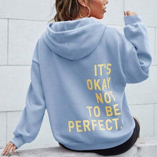 Vreni Schwarz Oversized Hoodie mit Kapuze und Rückenprint für Damen | Casual Statement Stil - XS/S/M/L/XL/2XL/3XL