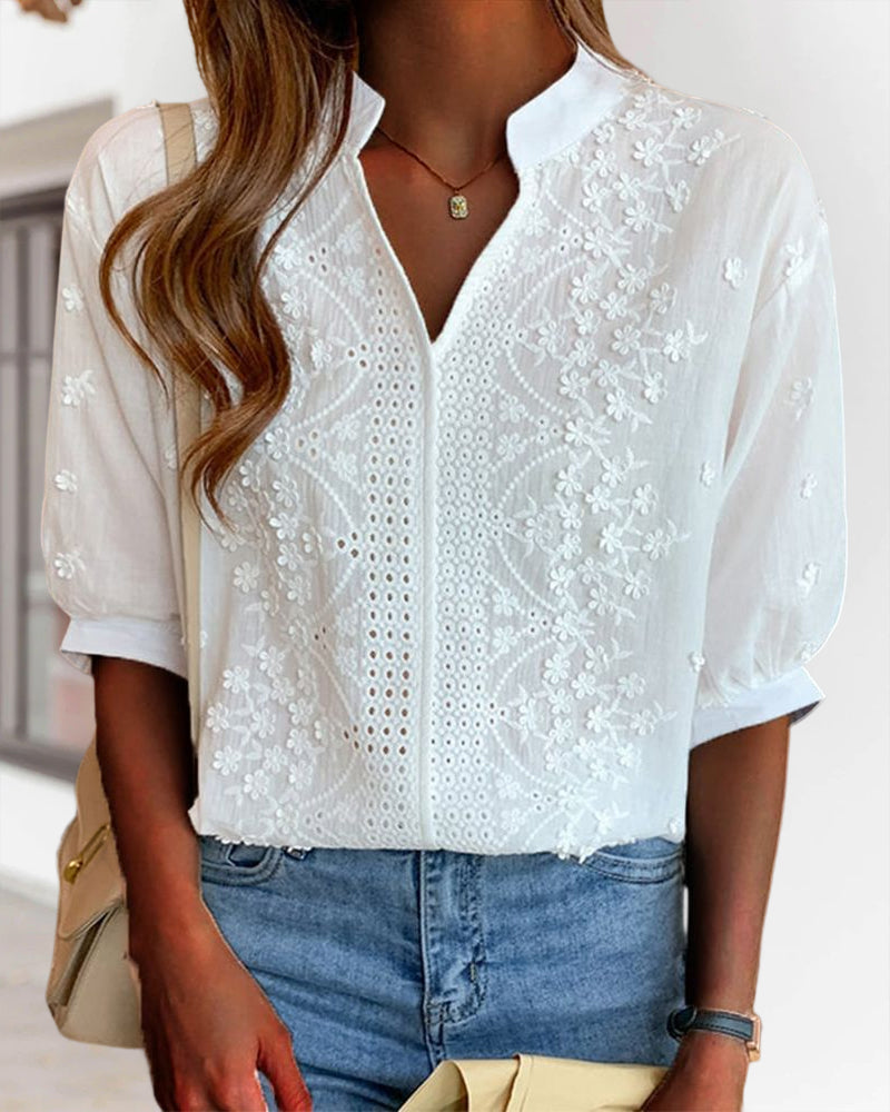 Damen Bluse Puffärmel 6