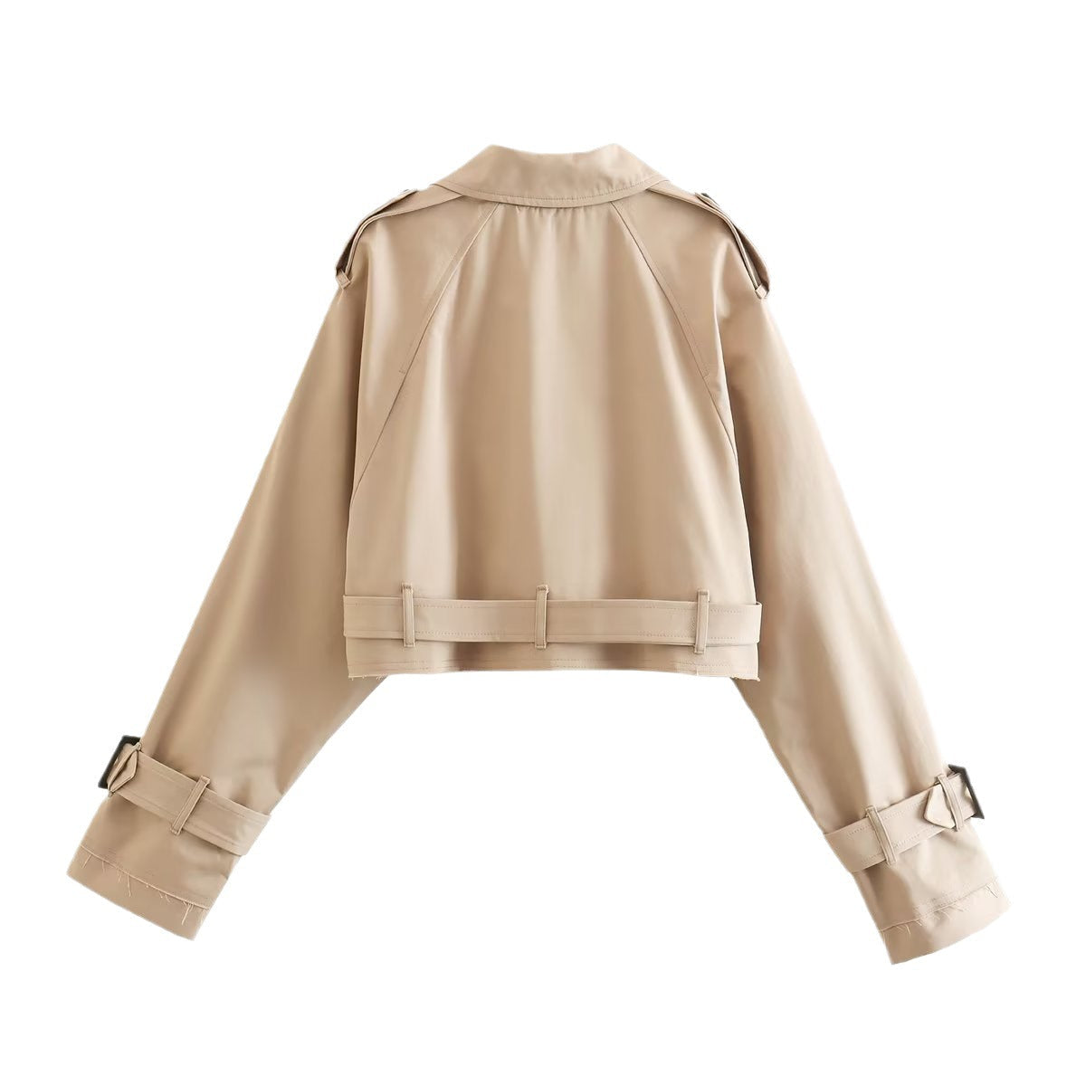 Elsa Beige Kurzer Trenchcoat mit Gürtel für Damen | Klassischer Casual Stil - XS/S/M/L