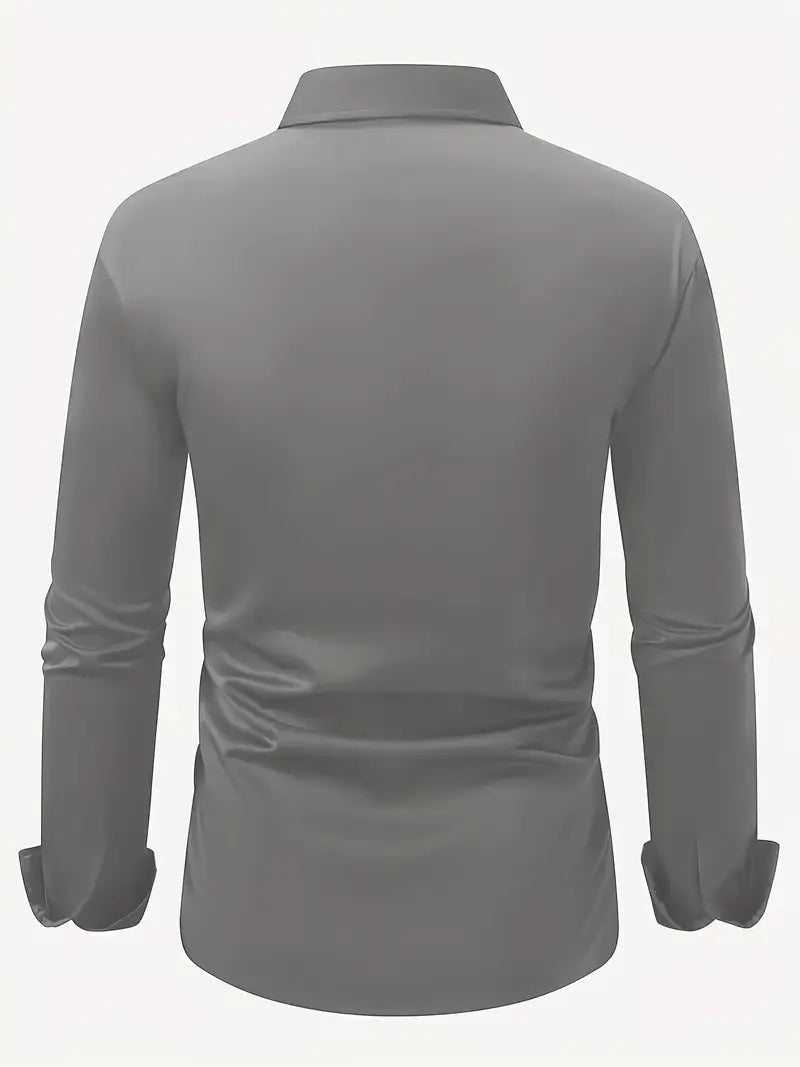 Dieter Schwarz Slim Fit Langarm-Hemd für Herren | Atmungsaktiv Elegant | Business und Smart-Casual - S-4XL