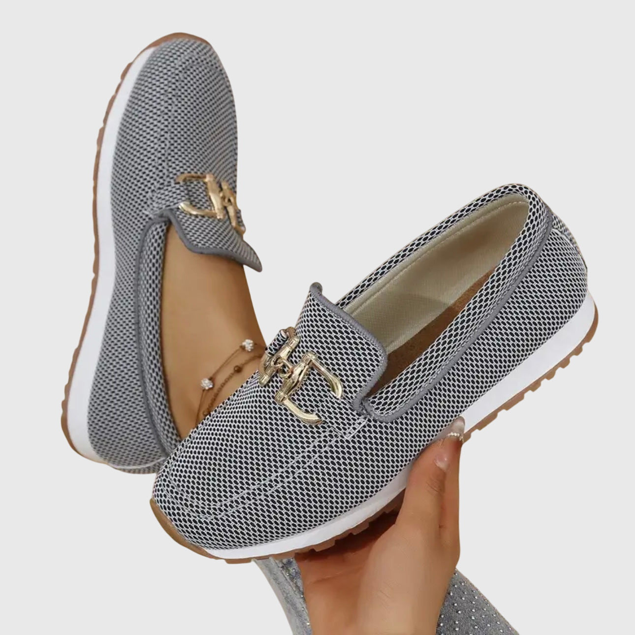 Elisabeth Blau Orthopädische Mesh Loafer für Damen | Komfort Plattformsohle - Gr. 4/5/6/7/8/9/10
