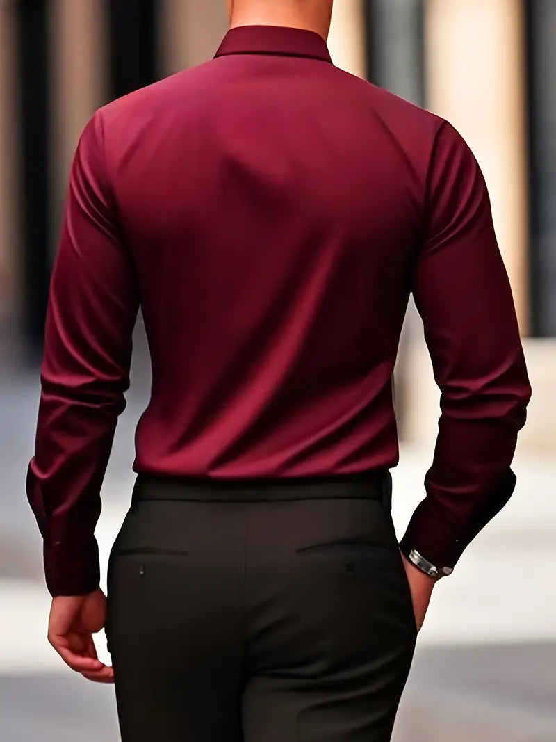 Dieter Schwarz Slim Fit Langarm-Hemd für Herren | Atmungsaktiv Elegant | Business und Smart-Casual - S-4XL