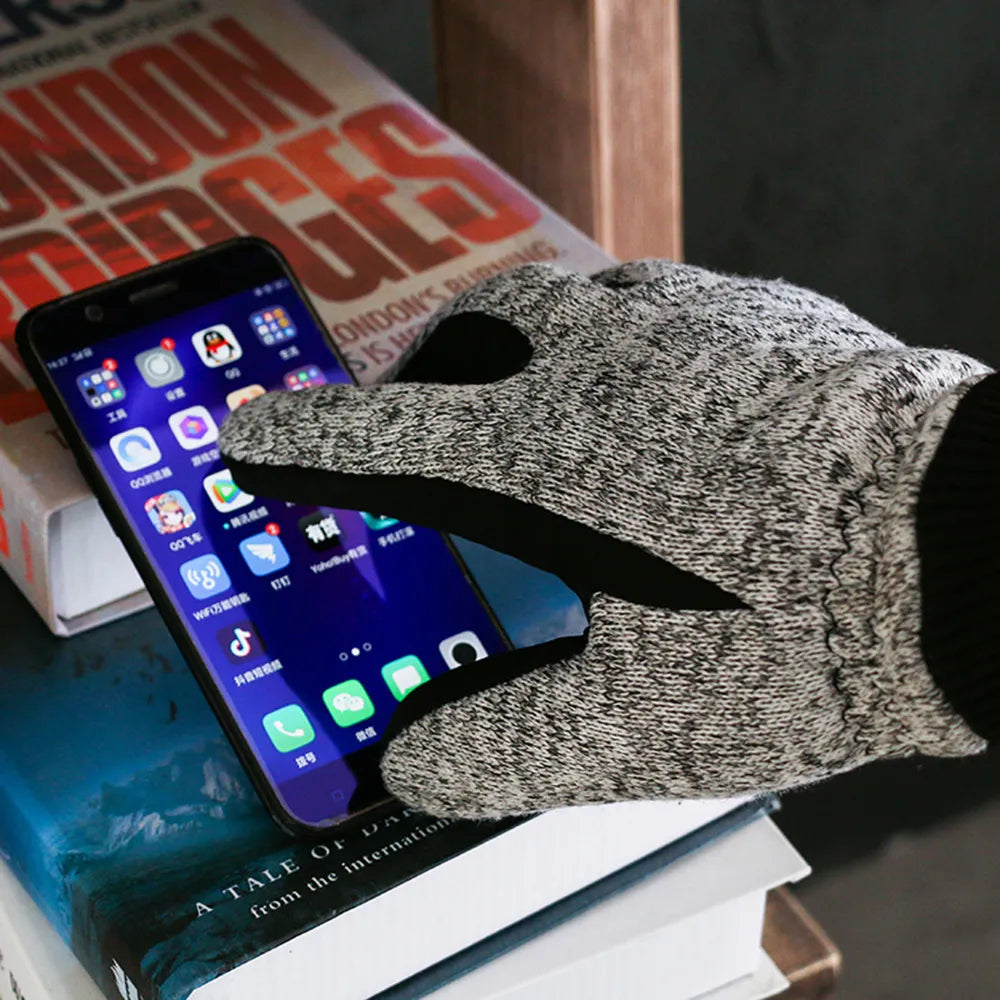 Werner Hellgrau Isolierte Touchscreen Winterhandschuhe für Herren | 3M Thinsulate Rutschfest Radfahren - S/M/L/XL/2XL