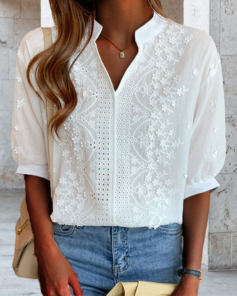 Damen Bluse Puffärmel 7