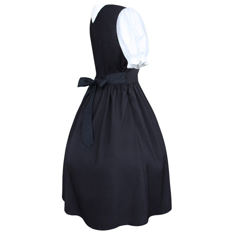 Vreni Schwarz Traditionelles Dirndlkleid für Damen | Trachtenmode Oktoberfest Schnürung - S/M/L/XL/2XL/3XL/4XL/5XL