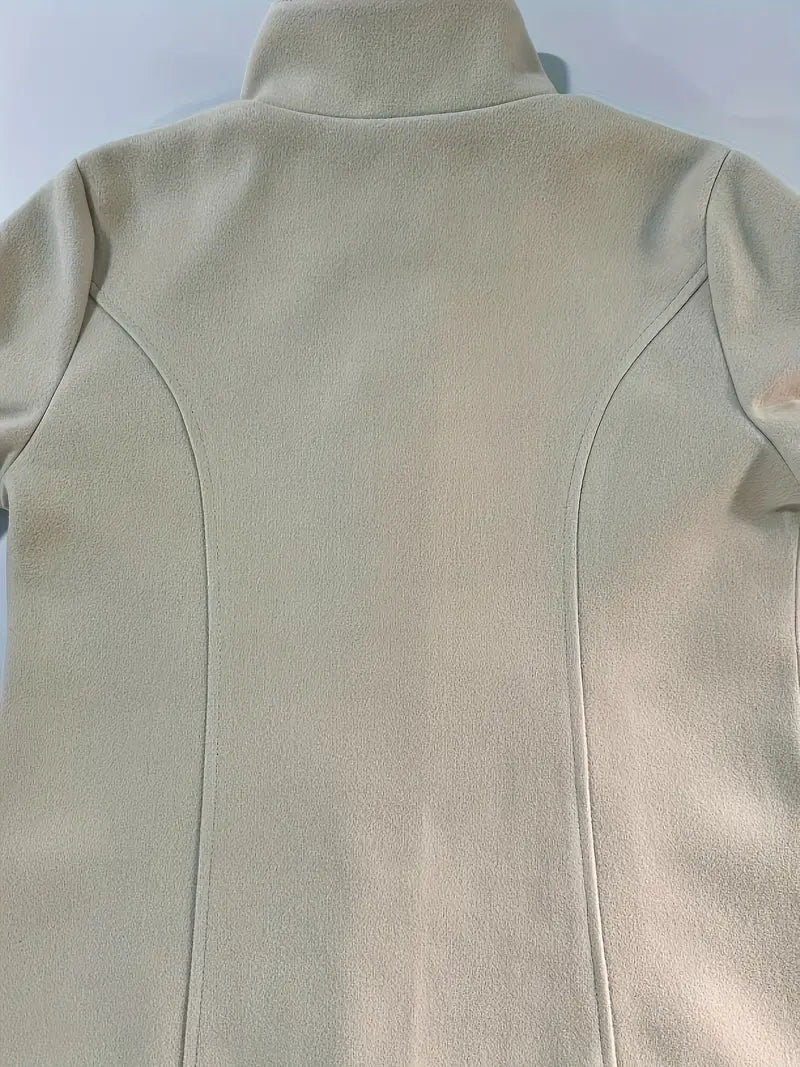 Renate Schwarz Taillierter Einreihiger Mantel für Damen | Eleganter Einknopfverschluss Herbst Casual - S/M/L/XL/2XL