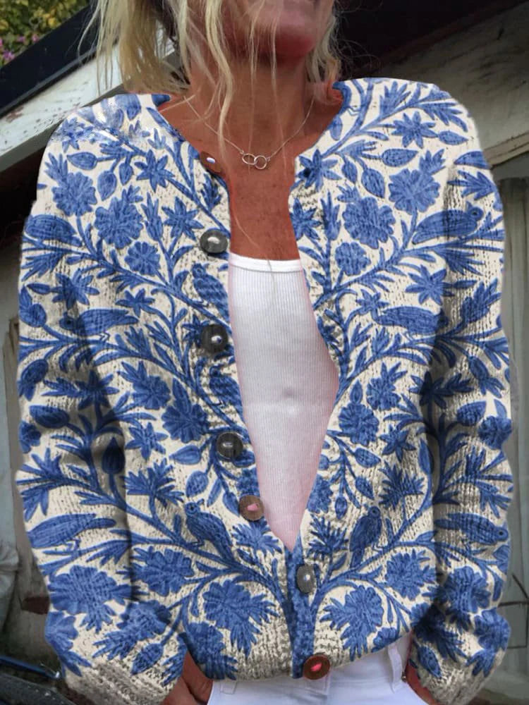 Bianca | Strickjacke für Damen mit Muster